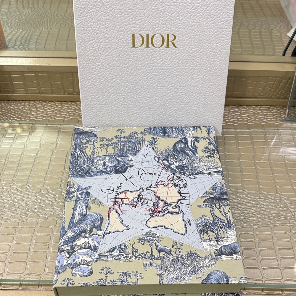 Dior World Map Blue and Cream Journal